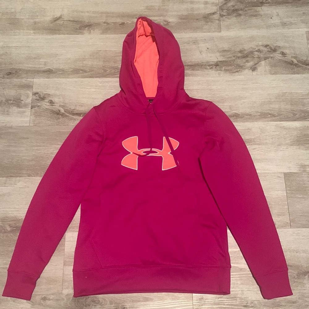 (M) Pink and Orange Women’s Under Armour Hoodie